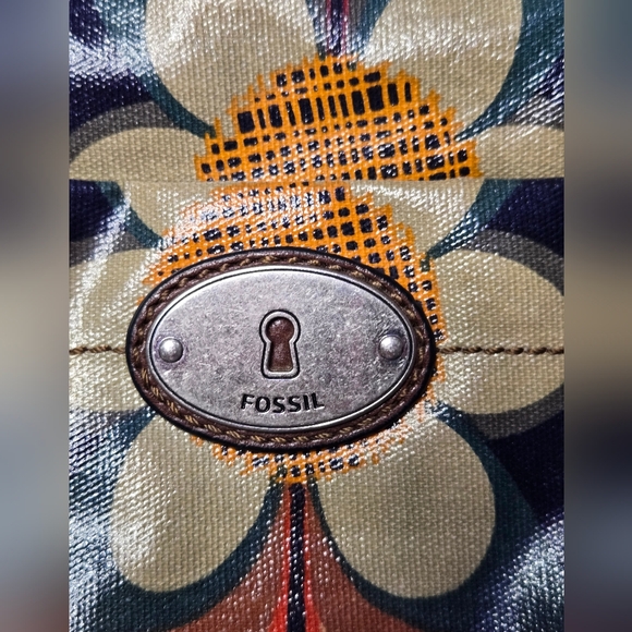 Fossil Key-Per Retro Floral Coated Canvas Crossbody Bag - Picture 11 of 11